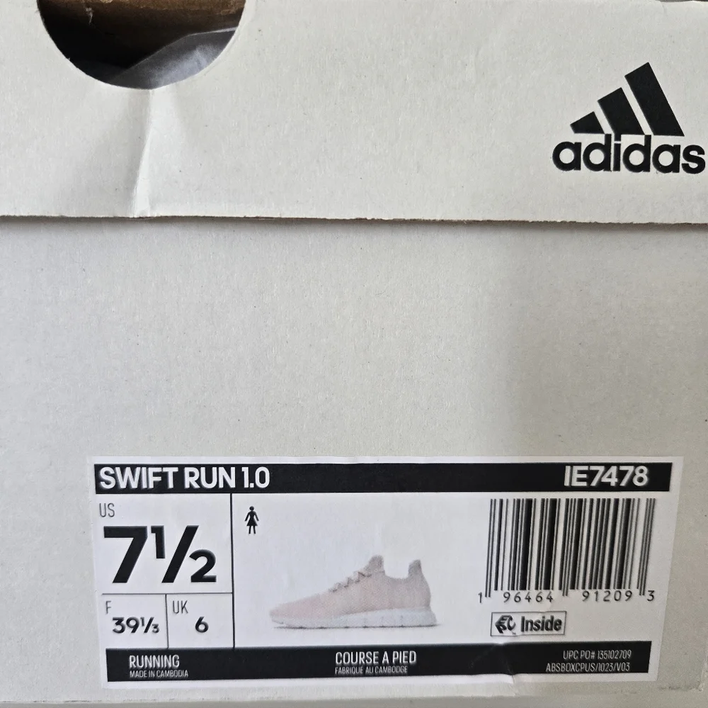 Adidas Swift Run 1.0 Women's Running Shoes Size 7.5 Wonder Quartz Cloud White - Picture 9 of 9